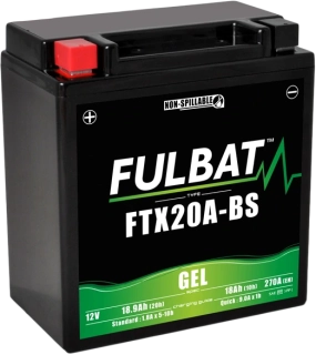 FULBAT FTX20A-BS 12V 18Ah 270A 150x87x161mm L+ GEL bezúdržbová motobaterie