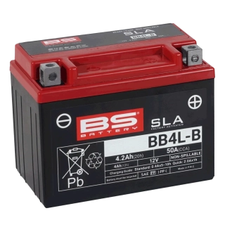BS-BATTERY BB4L-B 12V 4Ah 60A (YB4L-B) 120x70x92mm P+ AGM bezúdržbová motobaterie