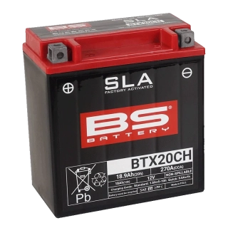 BS-BATTERY BTX20CH 12V 18Ah 270A (YTX20CH) 150x87x161mm L+ AGM bezúdržbová motobaterie