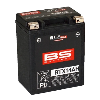 BS-BATTERY BTX14AH 12V 13Ah 240A (YTX14AH) 134x89x164mm L+ AGM bezúdržbová motobaterie