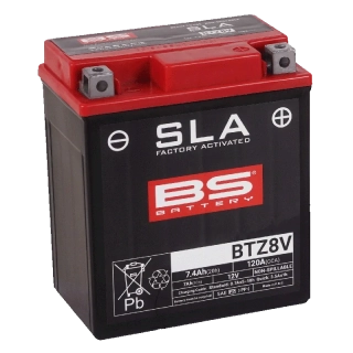 BS-BATTERY BTZ8V 12V 7Ah 120A (YTZ8V) 113x70x130mm P+ AGM bezúdržbová motobaterie