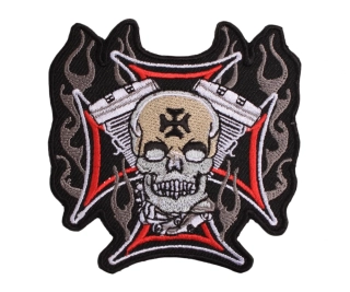 TXR Moto nášivka kříž-válce-lebka