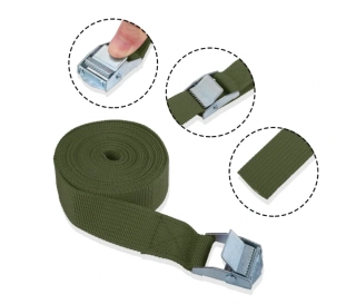 TXR Upínací popruh s kovovou sponou 25mm army zelený