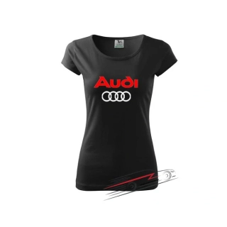 Dámské triko s motivem AUDI S černé