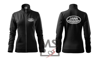 Dámská mikina s motivem Jawa zipová L černá