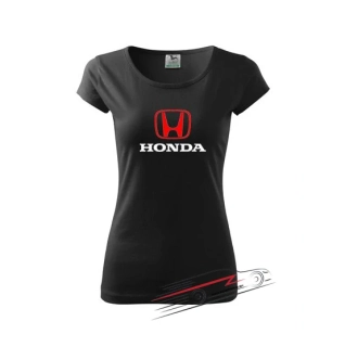 Dámské triko s motivem Honda L černé