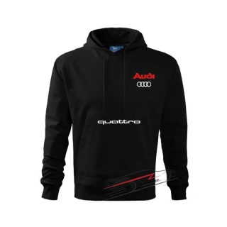 Pánská mikina s motivem AUDI Quattro 03 černá M