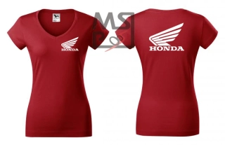 Dámské triko s motivem Honda 11 červené 2XL