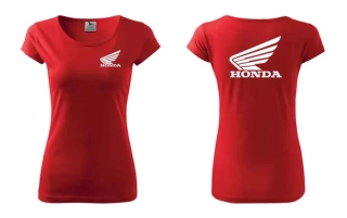 Dámské triko s motivem Honda 03 červené XS