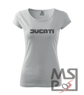 Dámské triko s motivem Ducati S bílé