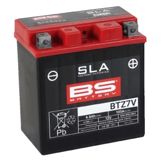 BS-BATTERY BTZ7V 12V 6,5Ah 105A (YTZ7V) 113x70x121mm P+ AGM bezúdržbová motobaterie