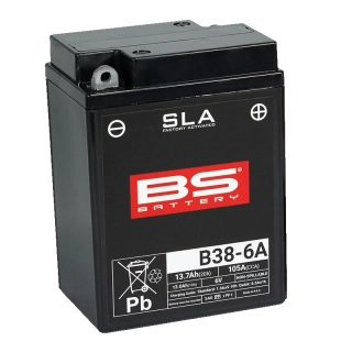 BS-BATTERY B38-6A 6V 13Ah 105A 119x83x161mm P+ AGM bezúdržbová motobaterie