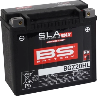BS-BATTERY BGZ20HL 12V 20Ah 360A 176x89x154mm P+ AGM bezúdržbová motobaterie