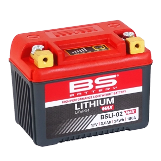 BS-BATTERY BSLI-02 MAX 12V 3Ah 180A P+ LiFePO4 lithiová motobaterie