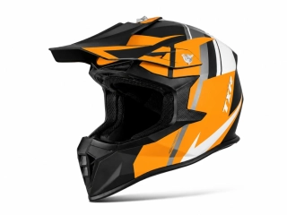 TXR Motokrosová helma Fury černo-šedo-bílo-oranžová XL