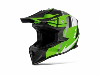 TXR Motokrosová helma Fury černo-šedo-bílo-zelená XS