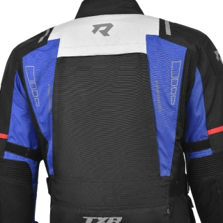 TXR Bunda na motorku Tracer černo-šedo-modro-červená 4XL