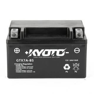 KYOTO GTX7A-BS 12V 6Ah 90A 150x87x94mm L+ AGM bezúdržbová motobaterie
