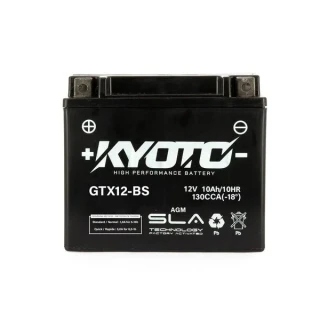 KYOTO GTX12-BS 12V 10Ah 180A 150x87x131mm L+ AGM bezúdržbová motobaterie