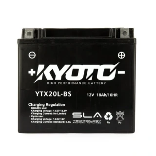 KYOTO GTX20L-BS 12V 18Ah 245A 175x87x155mm P+ AGM bezúdržbová motobaterie