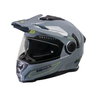GARIBALDI Přilba G110 Adventure výklopná lesklá šedá XL