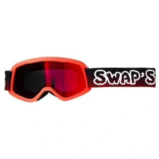 SWAPS Dětské motokrosové brýle Cross Bubble Kid červeno-zlaté iridiové sklo