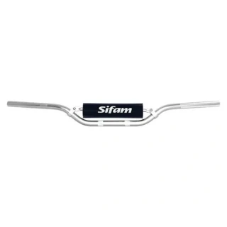 SIFAM Hliníková řídítka 22 mm stříbrná + pěnový chránič, výška 89 mm