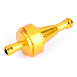 Palivový filtr na motorku 6 mm (1/4") rozebíratelný zlatý