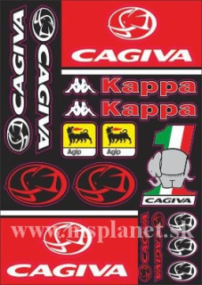 Nálepky moto Cagiva