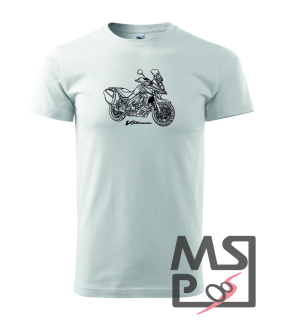 MSP Pánské triko s moto motivem 259 Suzuki V-Strom bílé M