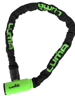 LUMA Řetězový zámek ENDURO 8 120cm zelený