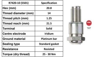 NGK Zapalovací svíčka R7420-10 Racing