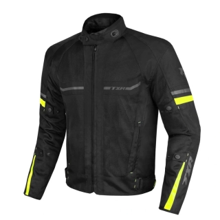 TXR Bunda na motorku Steward černo-šedo-fluo žlutá 4XL