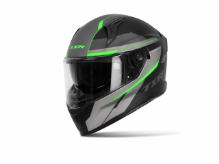 TXR Integrální helma na motorku Raptor černo-šedo-fluo zelená L